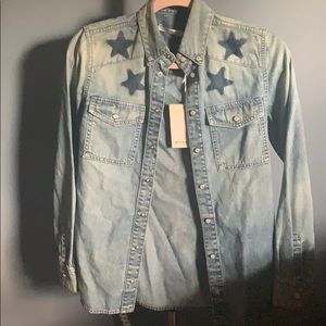 Givenchy star-printed denim shirt